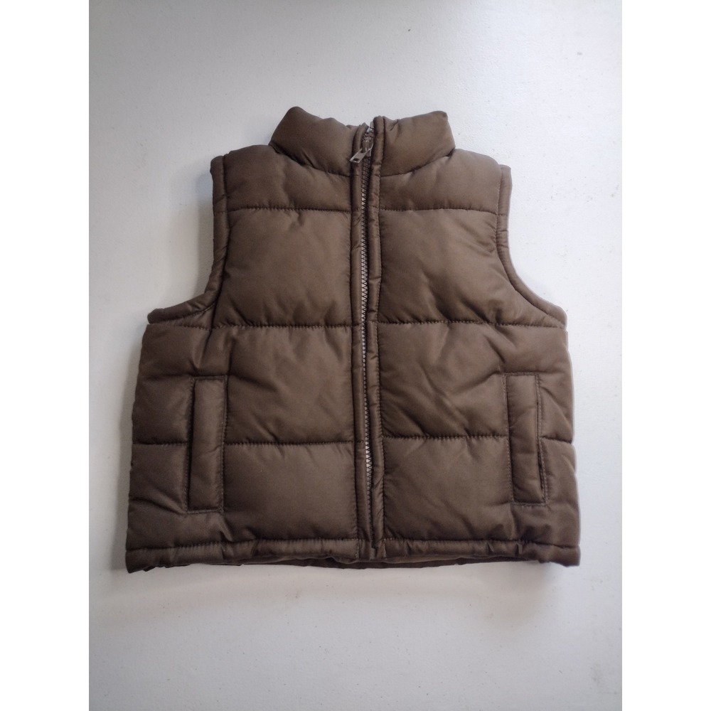 Crazy 8 Brown Puffer Vest 12-24 Months Kids Toddler Sleeveless‎ Winter Coat
